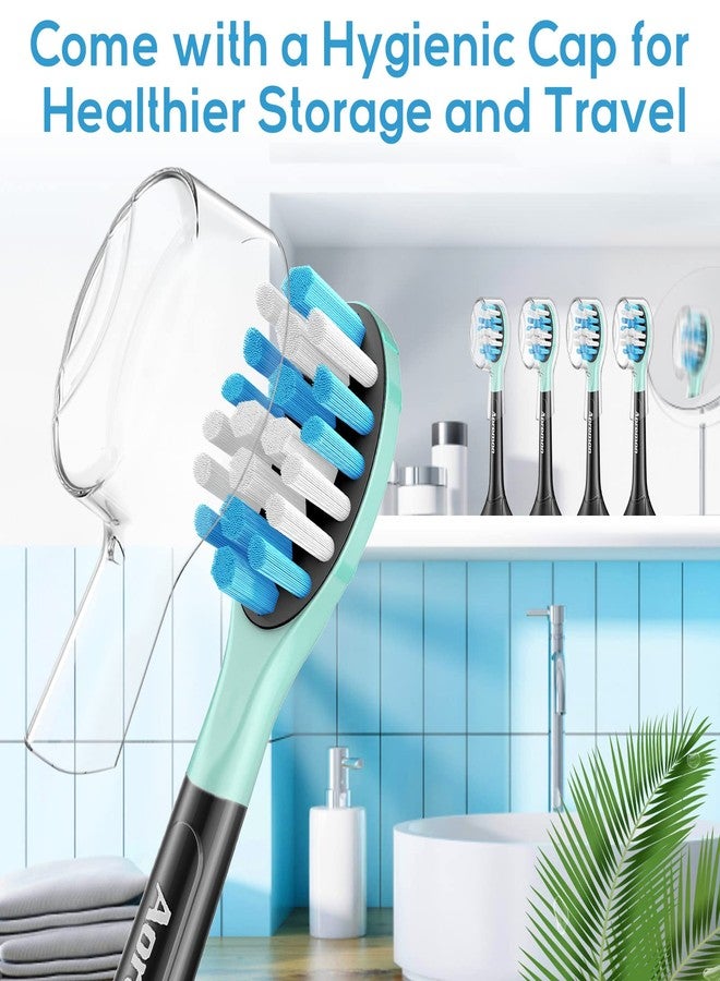 Aoremon Replacement Toothbrush Heads for Philips Sonicare C3 Premium Plaque Control HX9044/65 G3 Gum Care HX9054/65 W3 4100 5100 6100 7500 C1 C2 Flexcare Diamondclean HealthyWhite, 6 Count, Black - Image 5